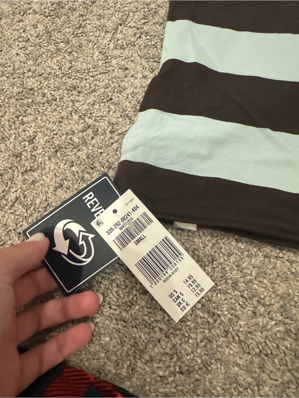 Hollister Striped Reversible Camisole - Black & Light Blue - Picture 3 of 3